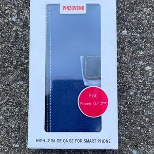 Pinzoveno High-Gra De Ca Se For Smart Phone Black Blue iPhone 12 Flip Case